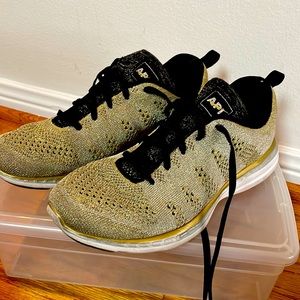 APL gold “glittery” athletic shoes sz9